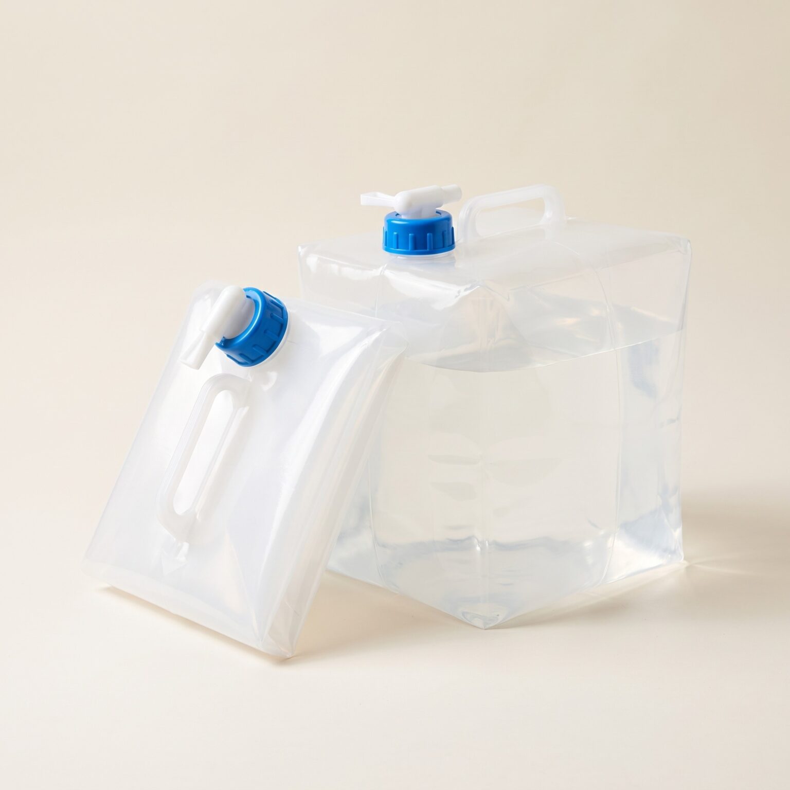 Två hopfällbara vattendunkar 10 liter